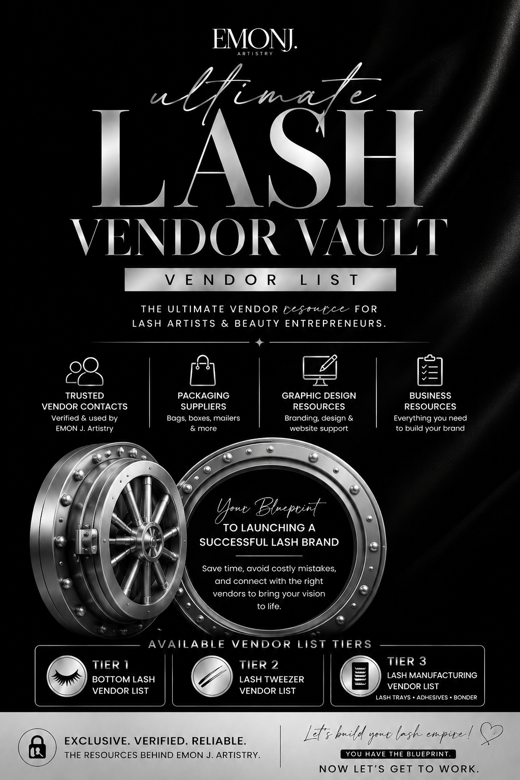 Tier 3 Vendor List (Lash trays, lash adhesive, liquids ONLY)